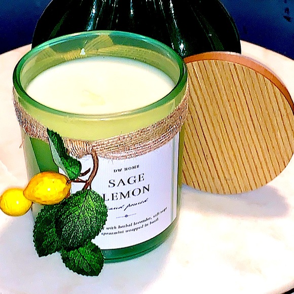 DW HOME CANDLE SAGE LEMON RICHLY SCENTED NEW 1 WICK 9.3oz - Picture 2 of 6